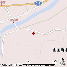 大分県中津市山国町中摩5329周辺の地図
