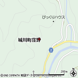 愛媛県西予市城川町窪野周辺の地図