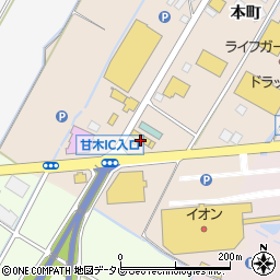 九州マツダ甘木店周辺の地図