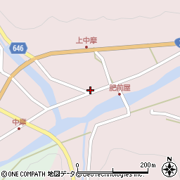 大分県中津市山国町中摩3249周辺の地図
