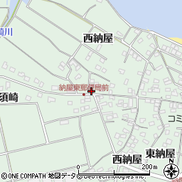 杵築東郵便局周辺の地図
