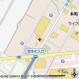 日産福岡販売甘木店周辺の地図