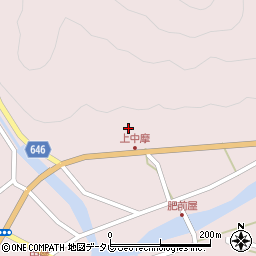 大分県中津市山国町中摩3185-1周辺の地図