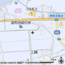 大分県杵築市猪尾三川周辺の地図