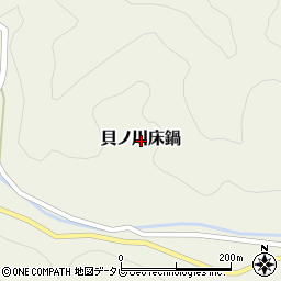 高知県高岡郡津野町貝ノ川床鍋周辺の地図