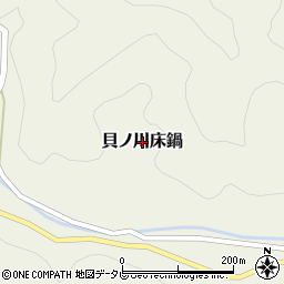 高知県津野町（高岡郡）貝ノ川床鍋周辺の地図