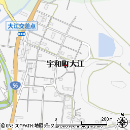 愛媛県西予市宇和町大江周辺の地図