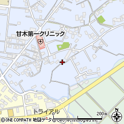 福岡県朝倉市頓田488周辺の地図