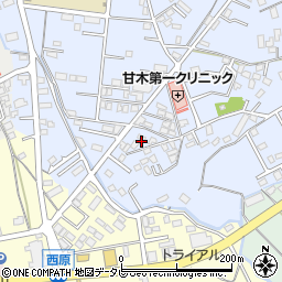 福岡県朝倉市頓田605周辺の地図