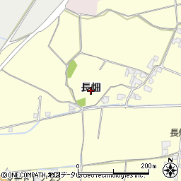 福岡県朝倉市長畑周辺の地図