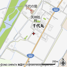 福岡県朝倉市千代丸周辺の地図