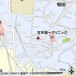 福岡県朝倉市頓田543-1周辺の地図