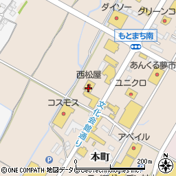 西松屋甘木店周辺の地図