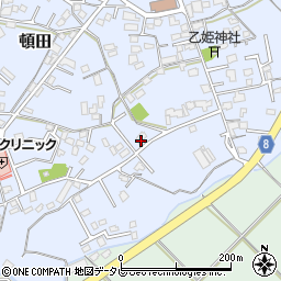 福岡県朝倉市頓田186周辺の地図