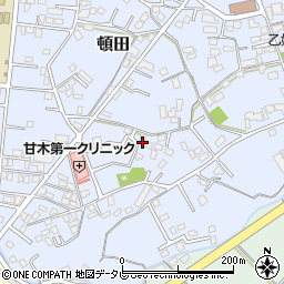 福岡県朝倉市頓田498周辺の地図