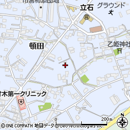 福岡県朝倉市頓田450周辺の地図