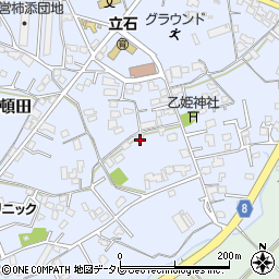 福岡県朝倉市頓田166周辺の地図