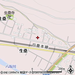 大分県杵築市八坂周辺の地図