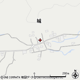 福岡県朝倉市城周辺の地図