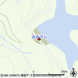 赤坂ダム周辺の地図