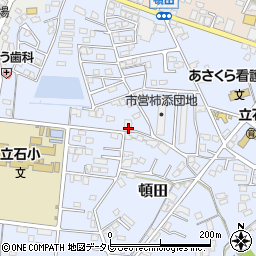 福岡県朝倉市頓田417周辺の地図