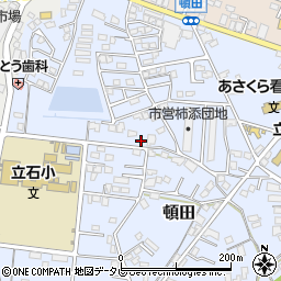 福岡県朝倉市頓田416周辺の地図