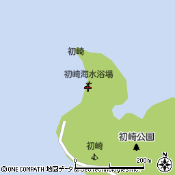 初崎海水浴場周辺の地図