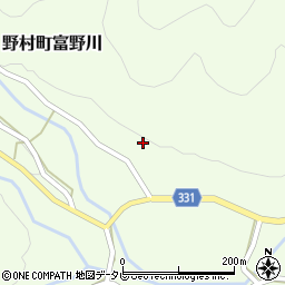 愛媛県西予市野村町富野川443周辺の地図
