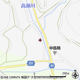 愛媛県西予市野村町高瀬4095-2周辺の地図