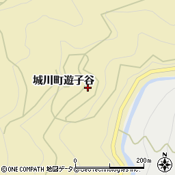 愛媛県西予市城川町遊子谷周辺の地図