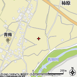 福岡県朝倉市柿原周辺の地図
