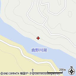 鹿野川湖周辺の地図