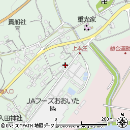 大分県杵築市本庄1318-2周辺の地図