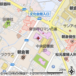 朝倉市総合市民センター（ピーポート甘木）周辺の地図