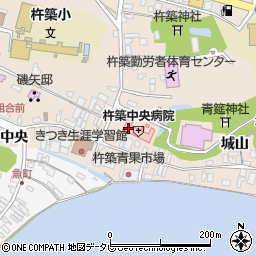 杵築中央病院周辺の地図