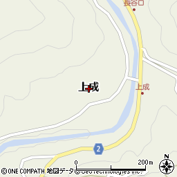 高知県高岡郡梼原町上成周辺の地図
