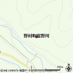愛媛県西予市野村町富野川周辺の地図