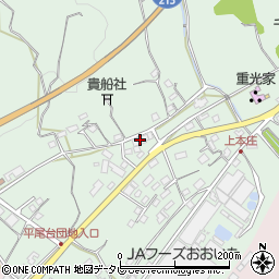 大分県杵築市本庄上本庄1336周辺の地図