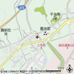 大分県杵築市本庄上本庄1308周辺の地図