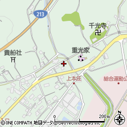 大分県杵築市本庄上本庄1302周辺の地図