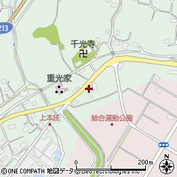 大分県杵築市本庄上本庄1566-7周辺の地図