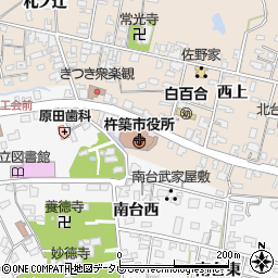 大分県杵築市周辺の地図