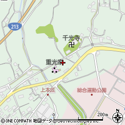 大分県杵築市本庄上本庄889-1周辺の地図