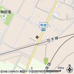 福岡県朝倉市牛木538周辺の地図