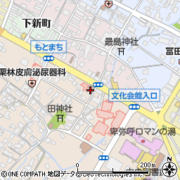 朝倉警察署甘木交番周辺の地図