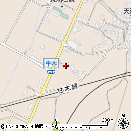 福岡県朝倉市牛木306周辺の地図