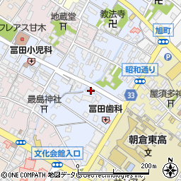 福岡県朝倉市馬場町周辺の地図