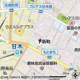 福岡県朝倉市下新町周辺の地図