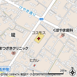 ドラッグストアコスモス甘木店周辺の地図