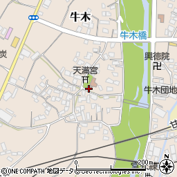 牛木公民館周辺の地図